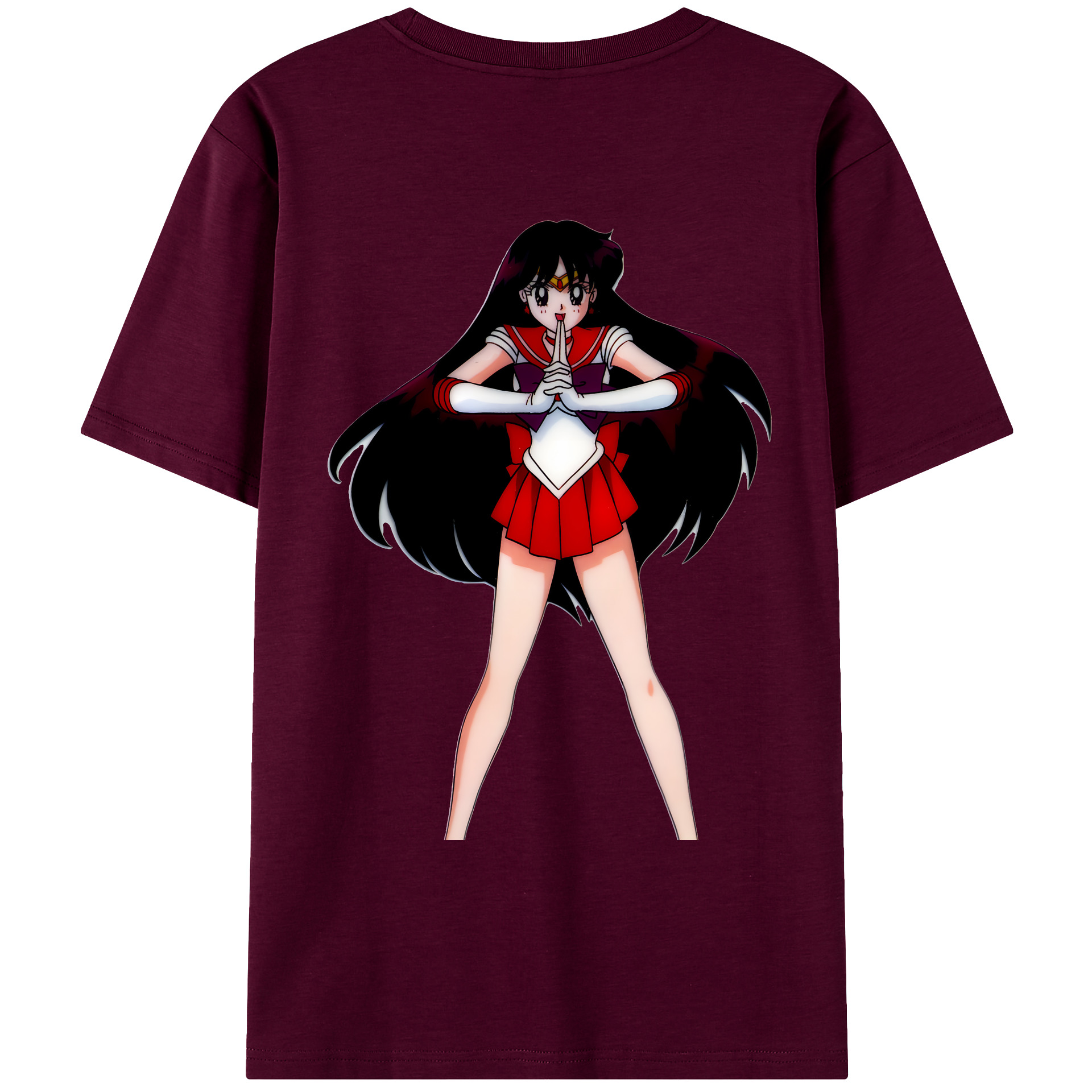 （画像用） 美少女戦士セーラームーン 火野レイ ひの レイ Sailor Moon Hino Rei （セーラーマーズ,Sailor Mars） レディース半袖Tシャツ(バックプリント)